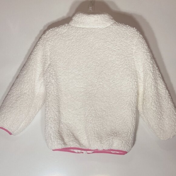 Birch & Stone SZ12 Girls Ivory Sherpa Parka Jacket Y2K Comfy Outdoor Layering Pi - Picture 6 of 10